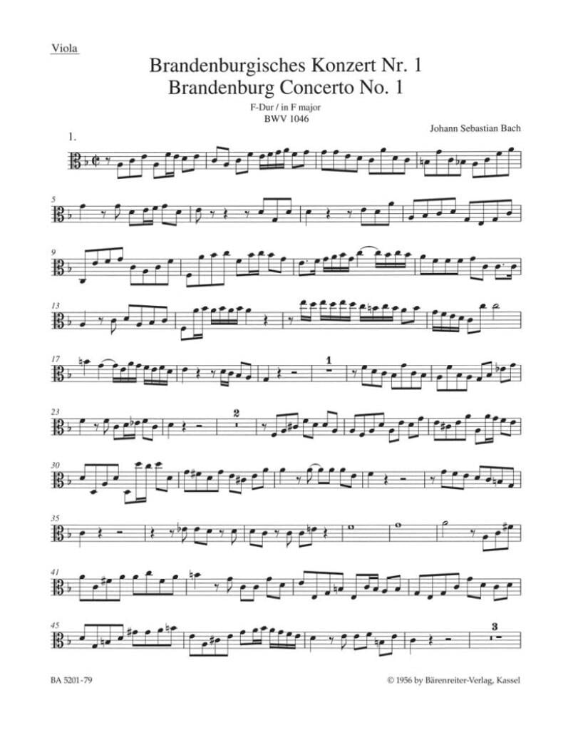 Brandenburg Concerto No. 1 & Org. Version Sinfonia